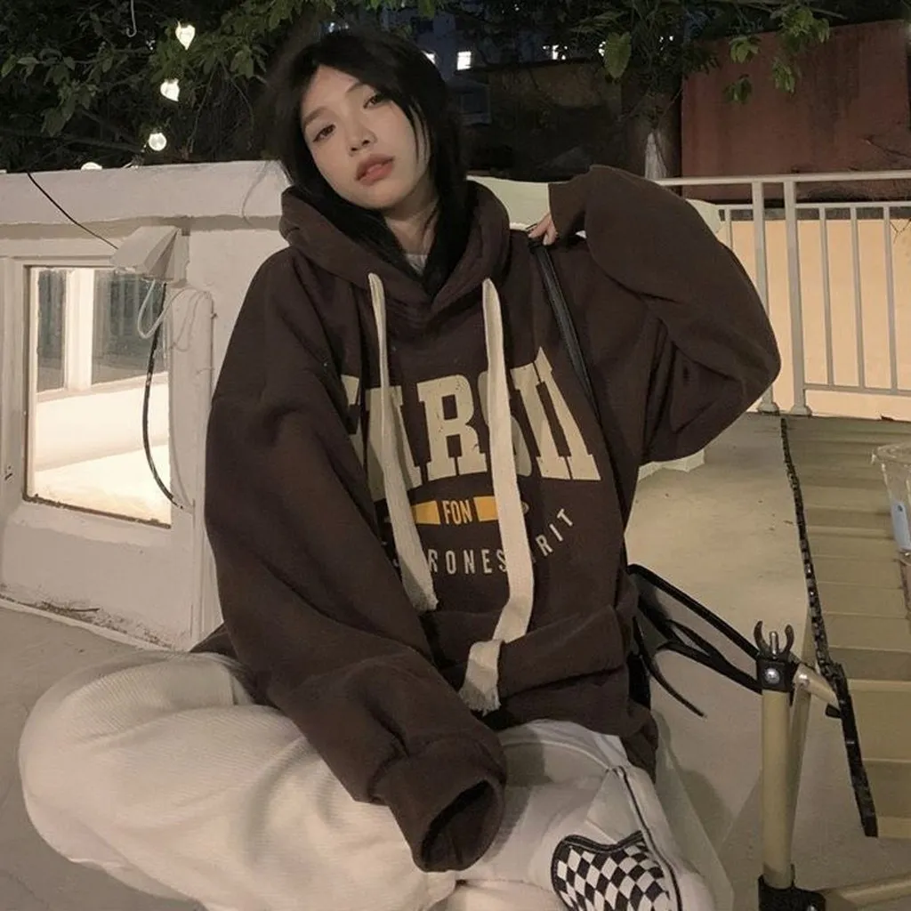 Alternative view of Áo Hoodie Form Rộng Mũ 2 Lớp Chất Nỉ Harsii Nam Nữ
