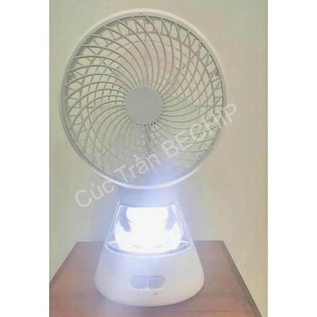 Alternative view of Quạt Tích Điện Ông Tây Mẫu Mới F0296 Kèm Đèn Siêu Sáng Ctb181 - Bechip