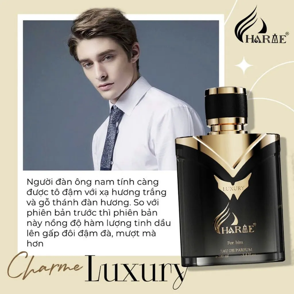 ( Km Giá Sốc Mùa Hè ) Nước Hoa Charme Luxury Chai 100ml - Đẳng Cấp Nước Hoa Nam - Nhà Quân Store