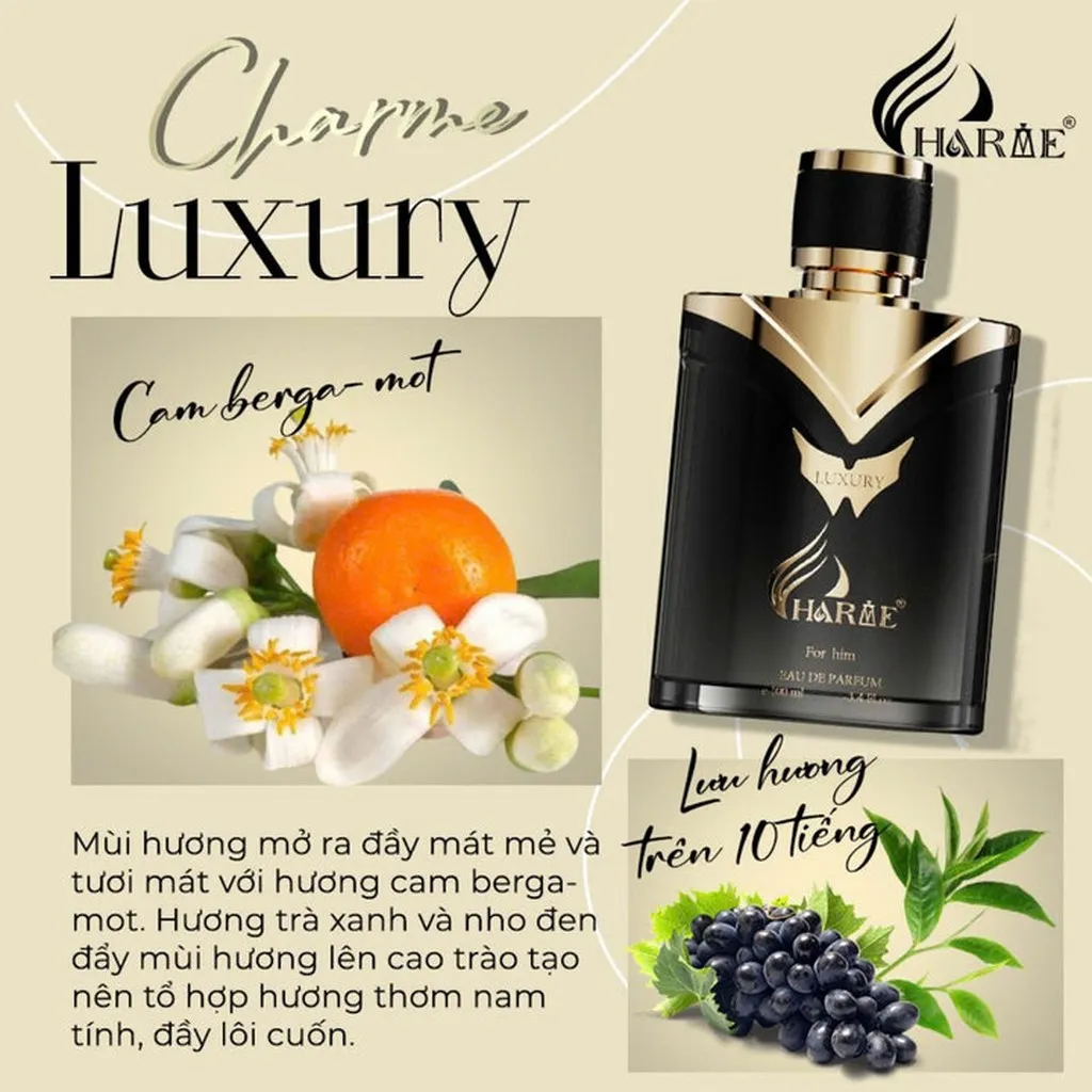 Alternative view of ( Km Giá Sốc Mùa Hè ) Nước Hoa Charme Luxury Chai 100ml - Đẳng Cấp Nước Hoa Nam - Nhà Quân Store