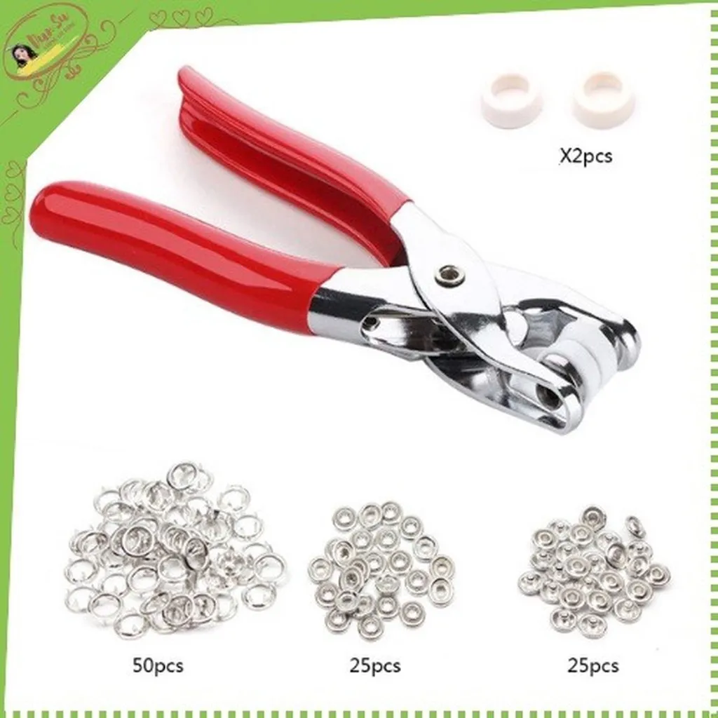 Kìm Bấm Cúc Vành Áo Kim Loại Đa Năng Bộ Kìm Bấm Khuy Kèm Cúc Bấm 9.5mm Thép Không Gỉ Gd043 - Lady's Passion