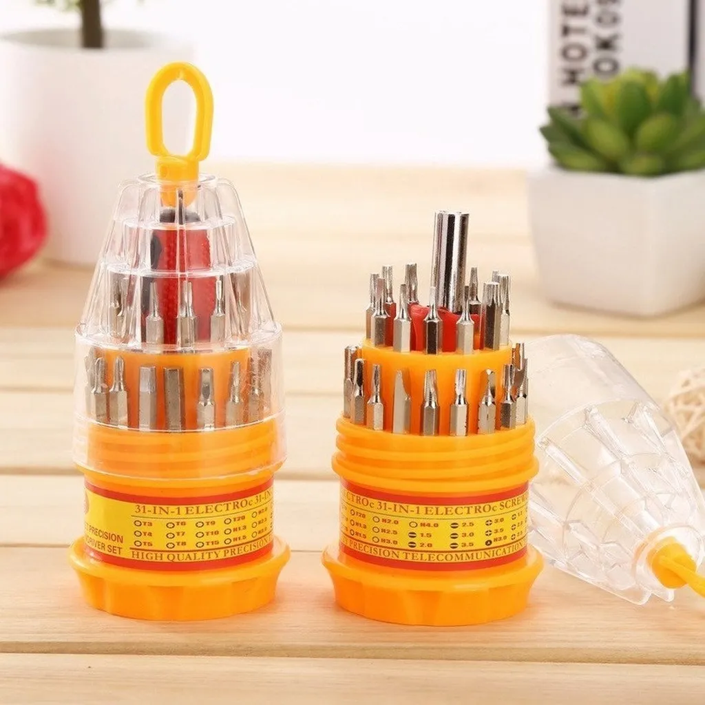 Bộ Tua Vít Sửa Chữa Đa Năng 31 Món Hộp Tròn Đầu Thay Thế Đa Dụng Phù Hợp Với Tất Cả Các Loại Ốc Vít Sửa Điện Thoại Gd046 - Lady's Passion