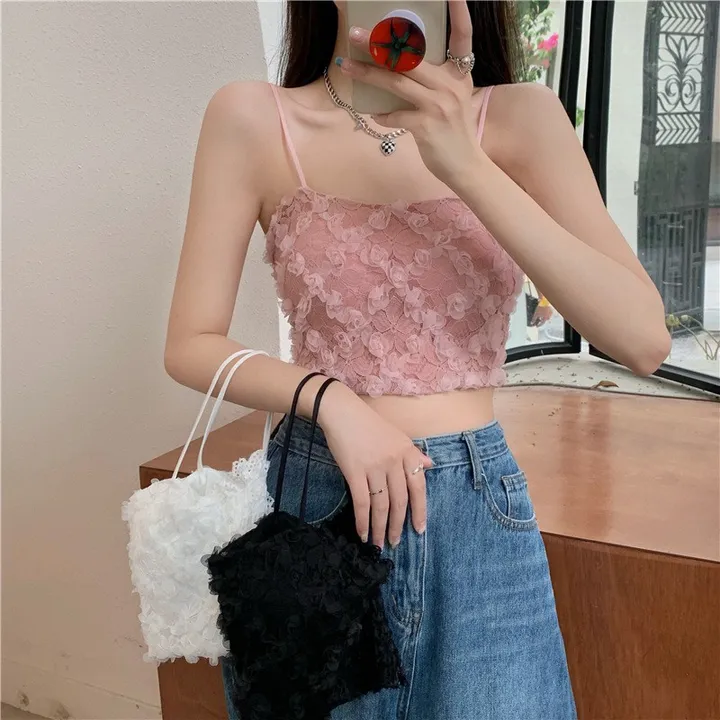Áo Bra Nữ Ren Hoa Hồng Thêu Nổi 2 Dây Có Thun Bo Lưng Chun Giãn Hottrend Chất Cực Đẹp Sang Chảnh 316 - Larita Fashion