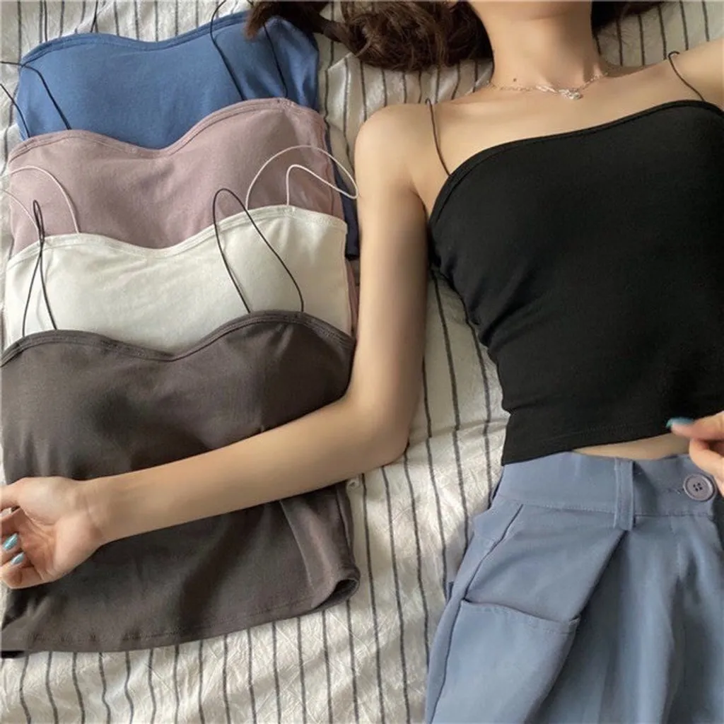 Áo Bra 2 Dây Sợi Bún Siêu Mảnh Có Đệm Ngực Ulzzang Phong Cách Hàn Quốc 330 - Larita Fashion