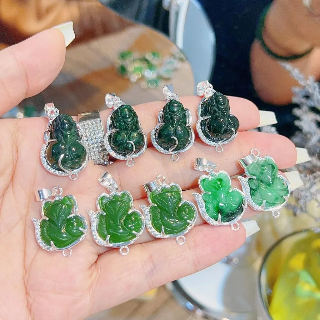 Mặt Dây Chuyền Hồ Ly Tì Hưu Ngọc Thiên Nhiên Bọc Bạc Ta - Thắng Giang