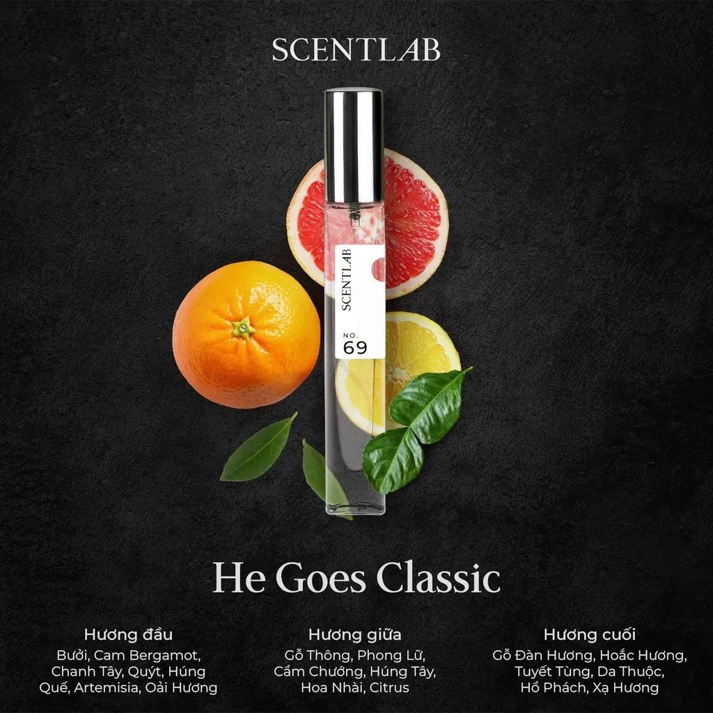 Alternative view of Nước Hoa Nam He Goes Classic No. 69 (10ml) - Scentlab