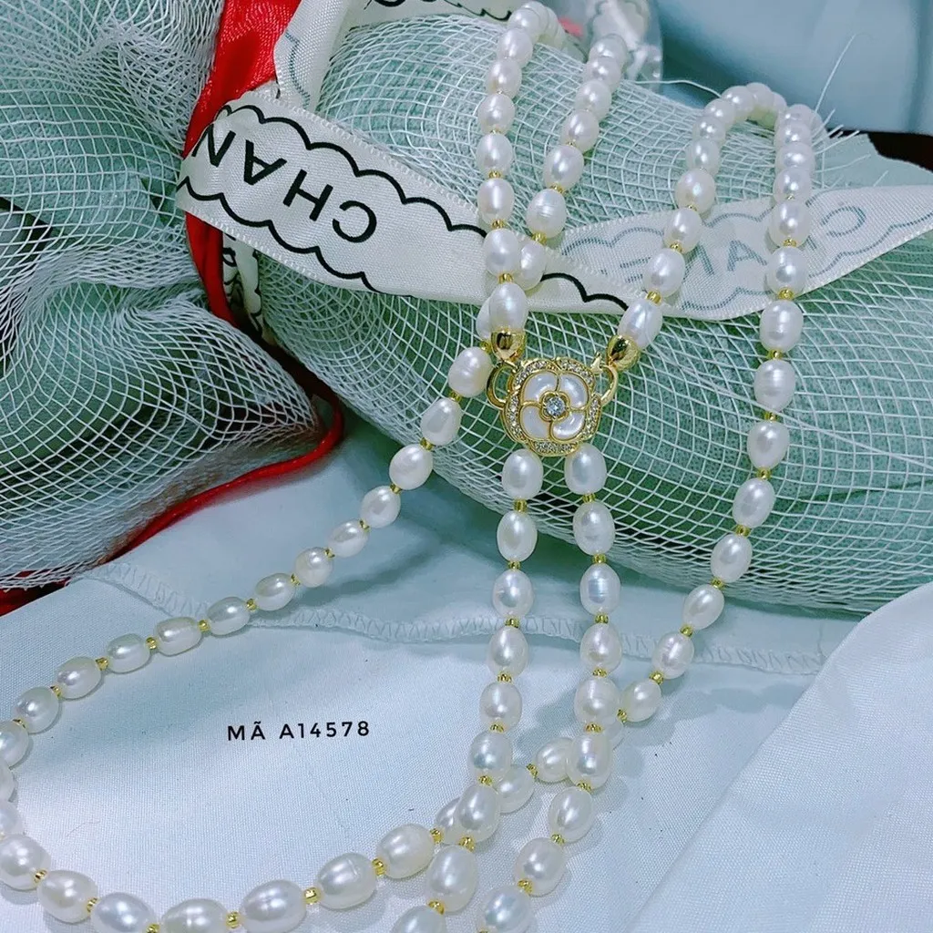 Alternative view of Chuỗi Dây Chuyền Ngọc Trai Nuôi Phối Charm Khóa - Thắng Giang