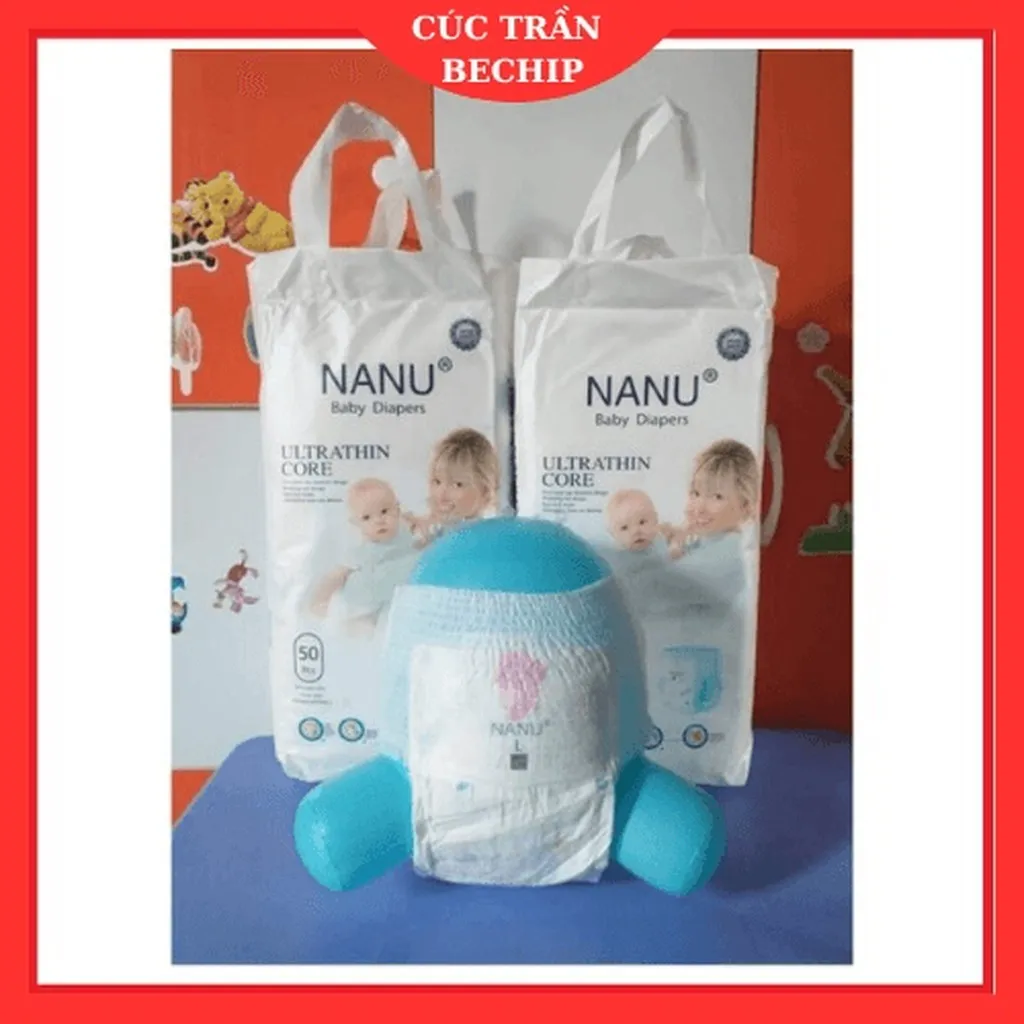 Túi 50 Miếng Bỉm Nanu Baby Cao Cấp Cho Bé Ctb211 - Bechip