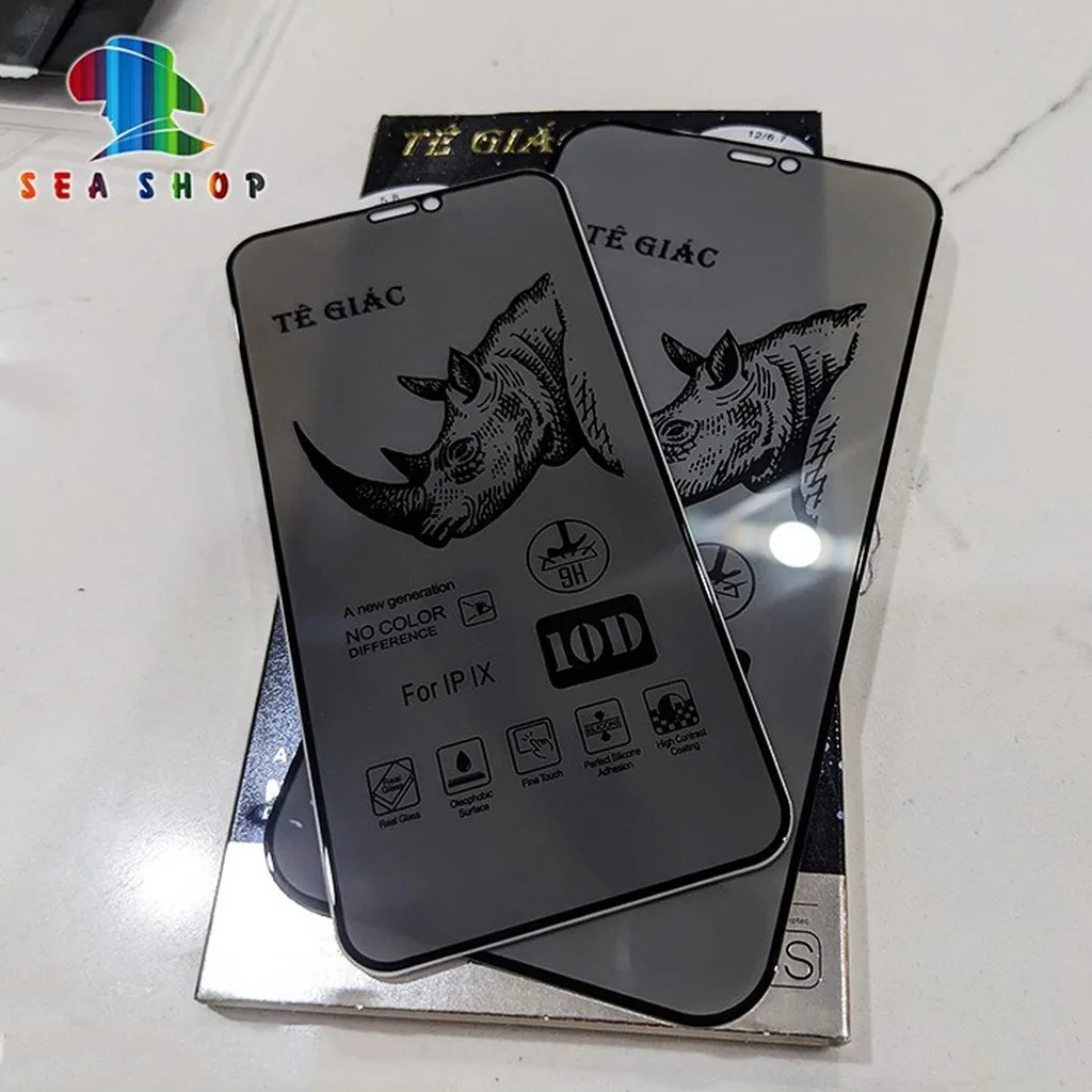 Kính Chống Nhìn Trộm Xiaomi Mi 8 Lite- Hiệu Tê Giác - Full Màn Hình , Cảm Ứng Mượt Mà, Độ Cứng 9h - Seashop