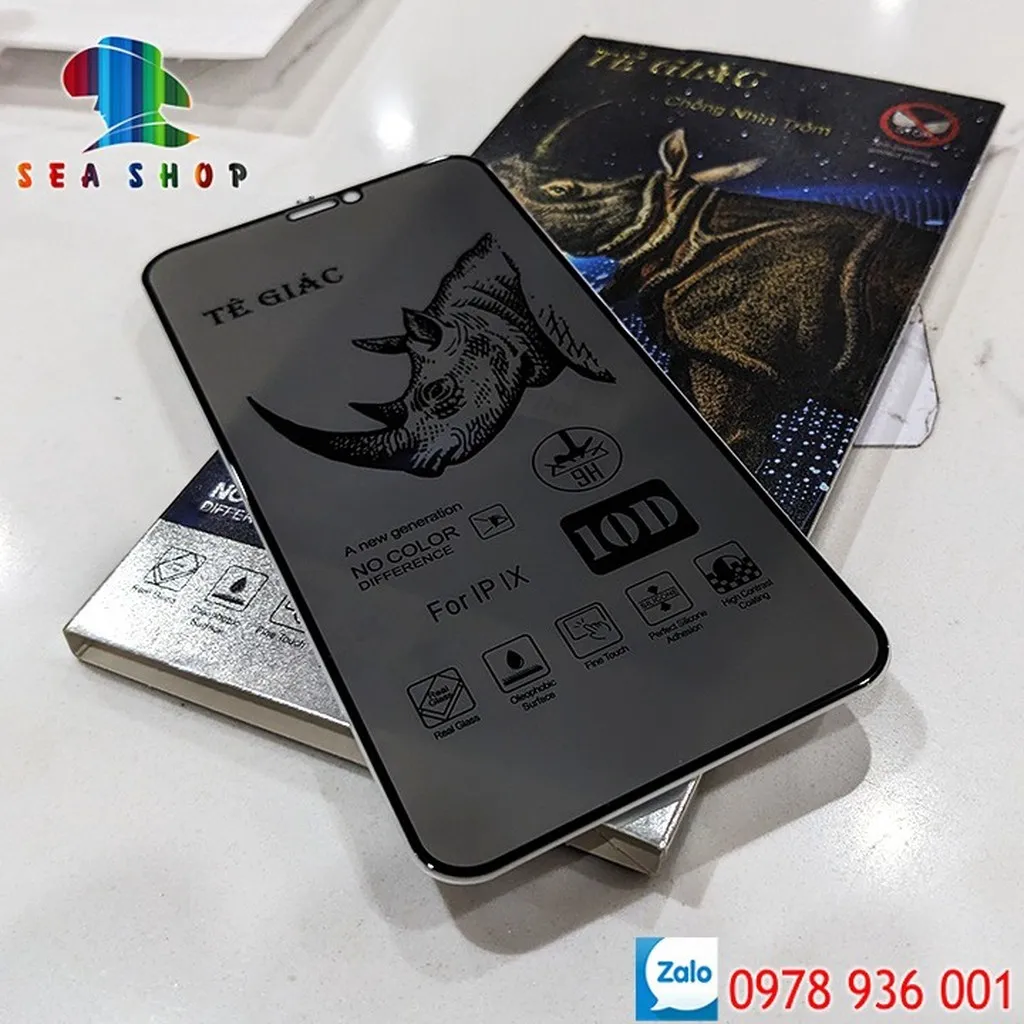 Kính Chống Nhìn Trộm Vivo Y21, Y21s, Y33s- Hiệu Tê Giác - Full Màn Hình , Cảm Ứng Mượt Mà, Độ Cứng 9h - Seashop