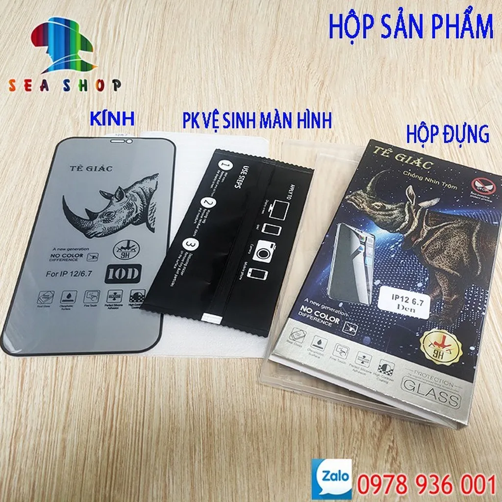 Alternative view of Kính Chống Nhìn Trộm Vivo Y21, Y21s, Y33s- Hiệu Tê Giác - Full Màn Hình , Cảm Ứng Mượt Mà, Độ Cứng 9h - Seashop