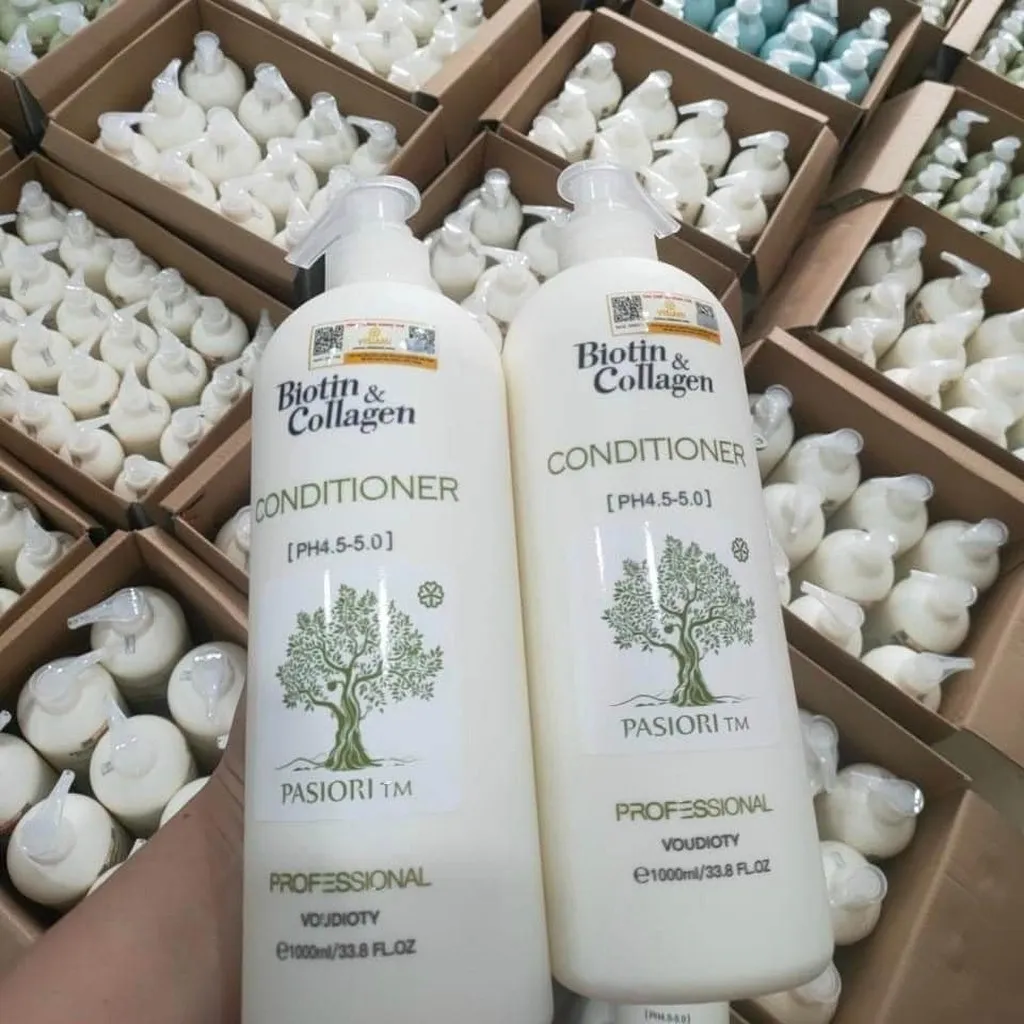 Alternative view of Cặp Gội Xả Phục Hồi Tóc Suôn Mượt, Dày Chắc Khỏe Biotin Collagen Ý - Yuluim