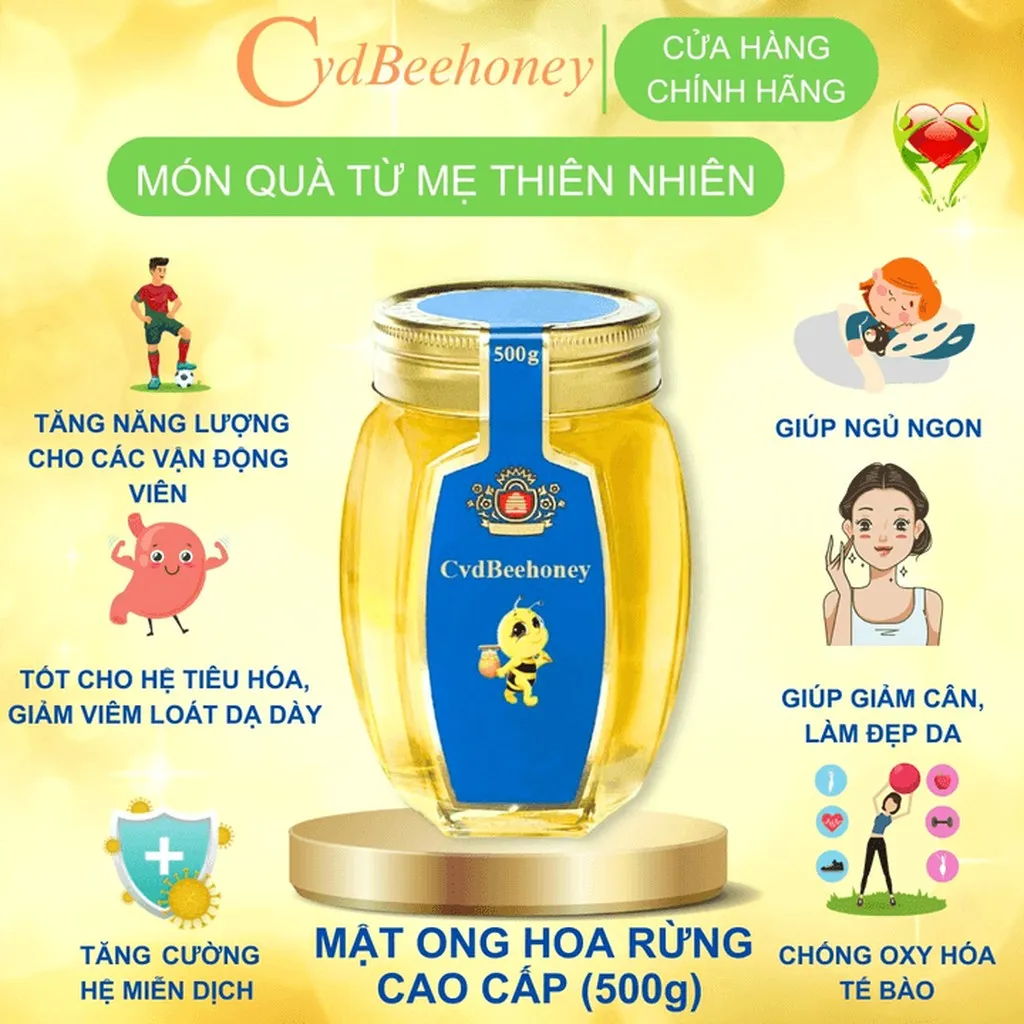 Mật Ong Hoa Rừng Cao Cấp 500g - Cvdbeehoney