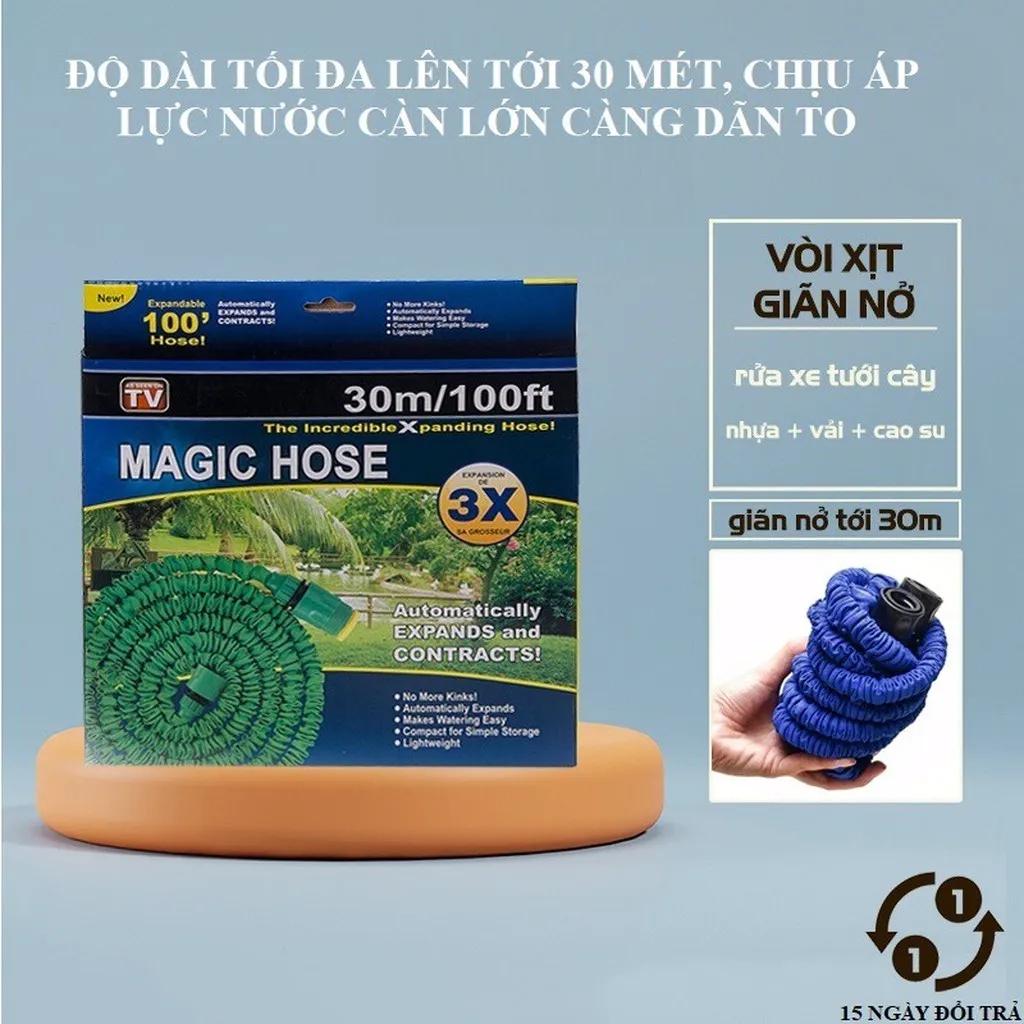 Vòi Xịt Giãn Nở 20/30m Tưới Cây, Rửa Xe Thông Minh Magic Hose Gd109 - Lady's Passion