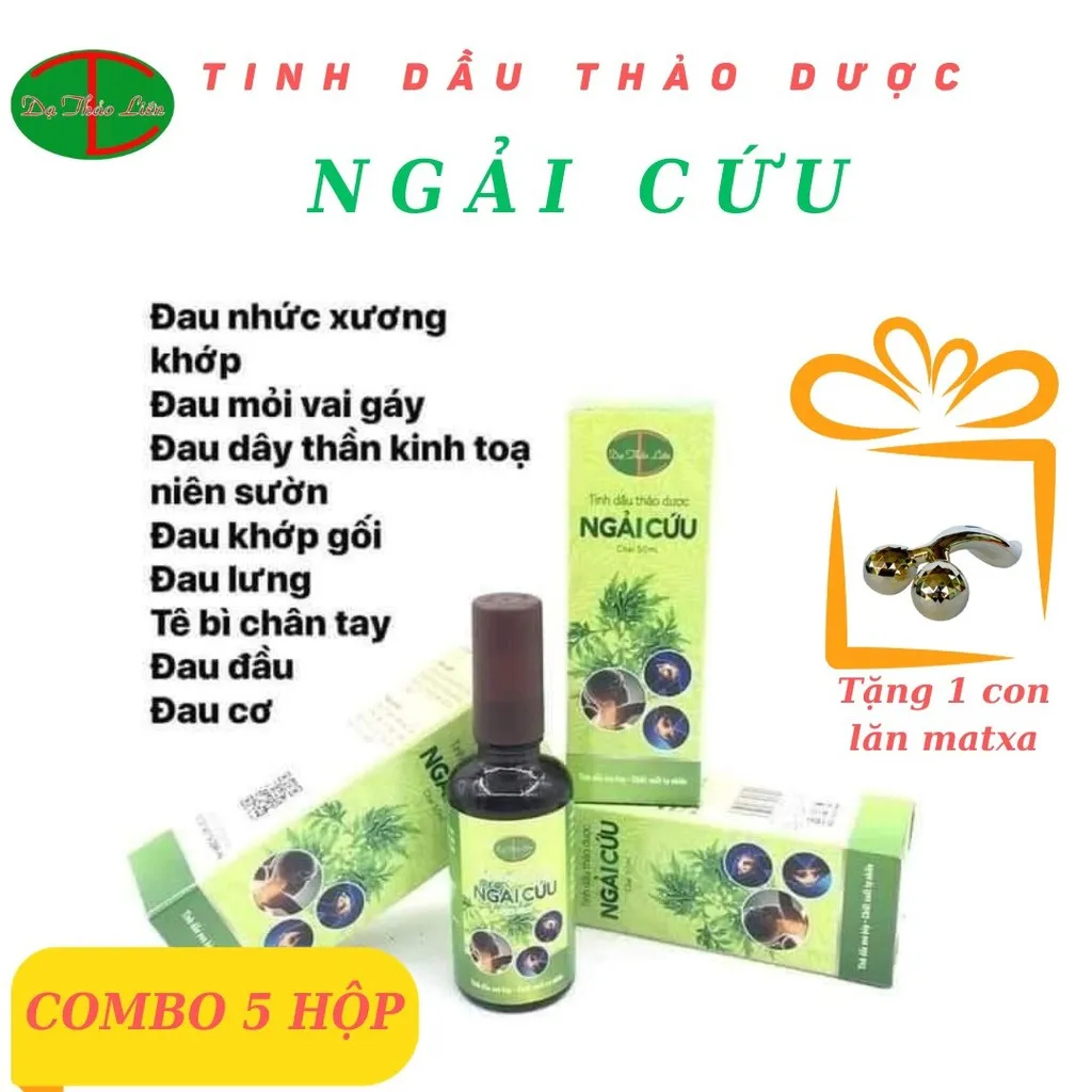 [combo 5 Hộp] Tinh Dầu Thảo Dược Ngải Cứu 50ml- Dạ Thảo Liên