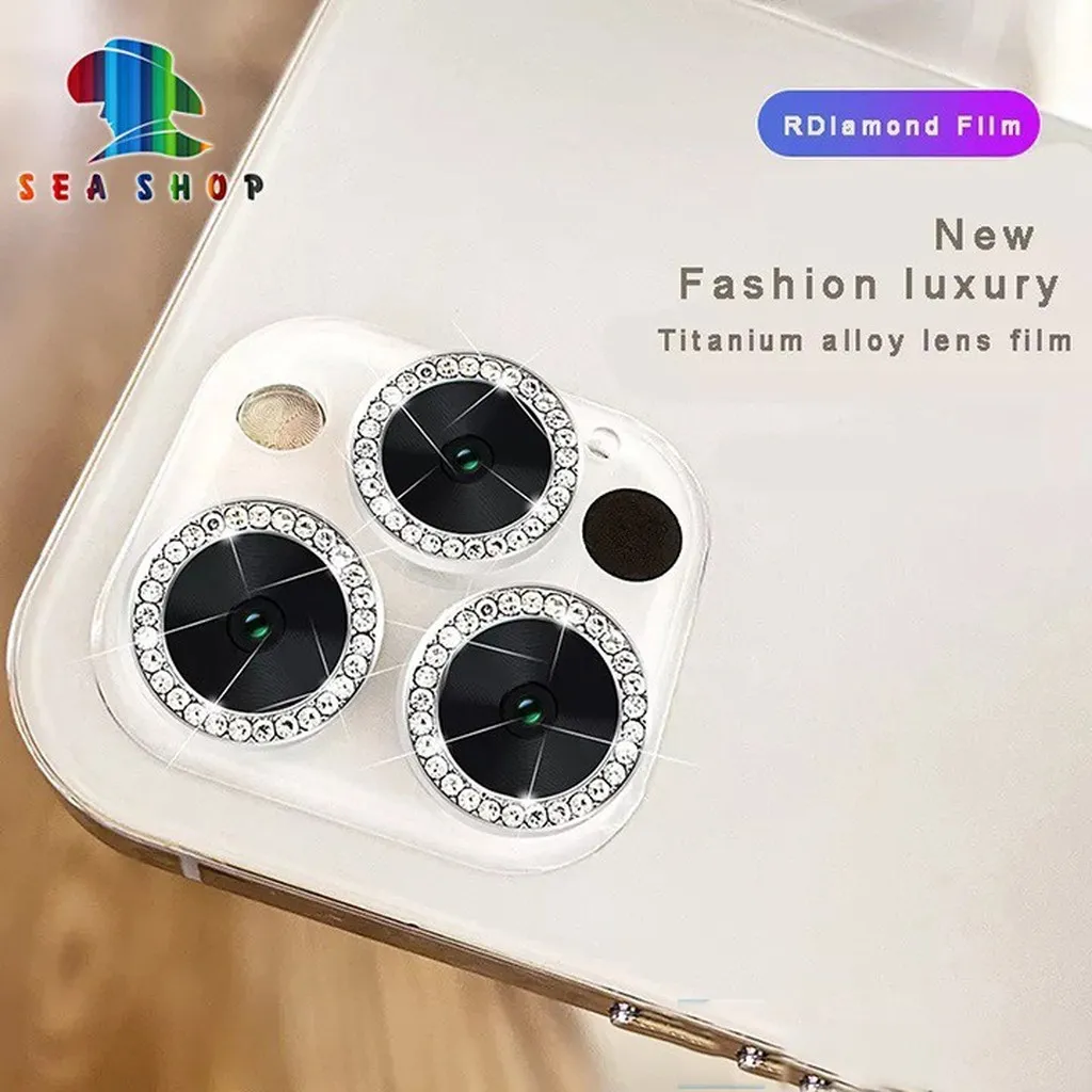 Alternative view of Mắt Bảo Vệ Camera Đính Đá Cho Iphone 12 Mini, 12, 12 Pro Max - Chất Liệu Titan - Không Gây Yếu Sóng - Seashop