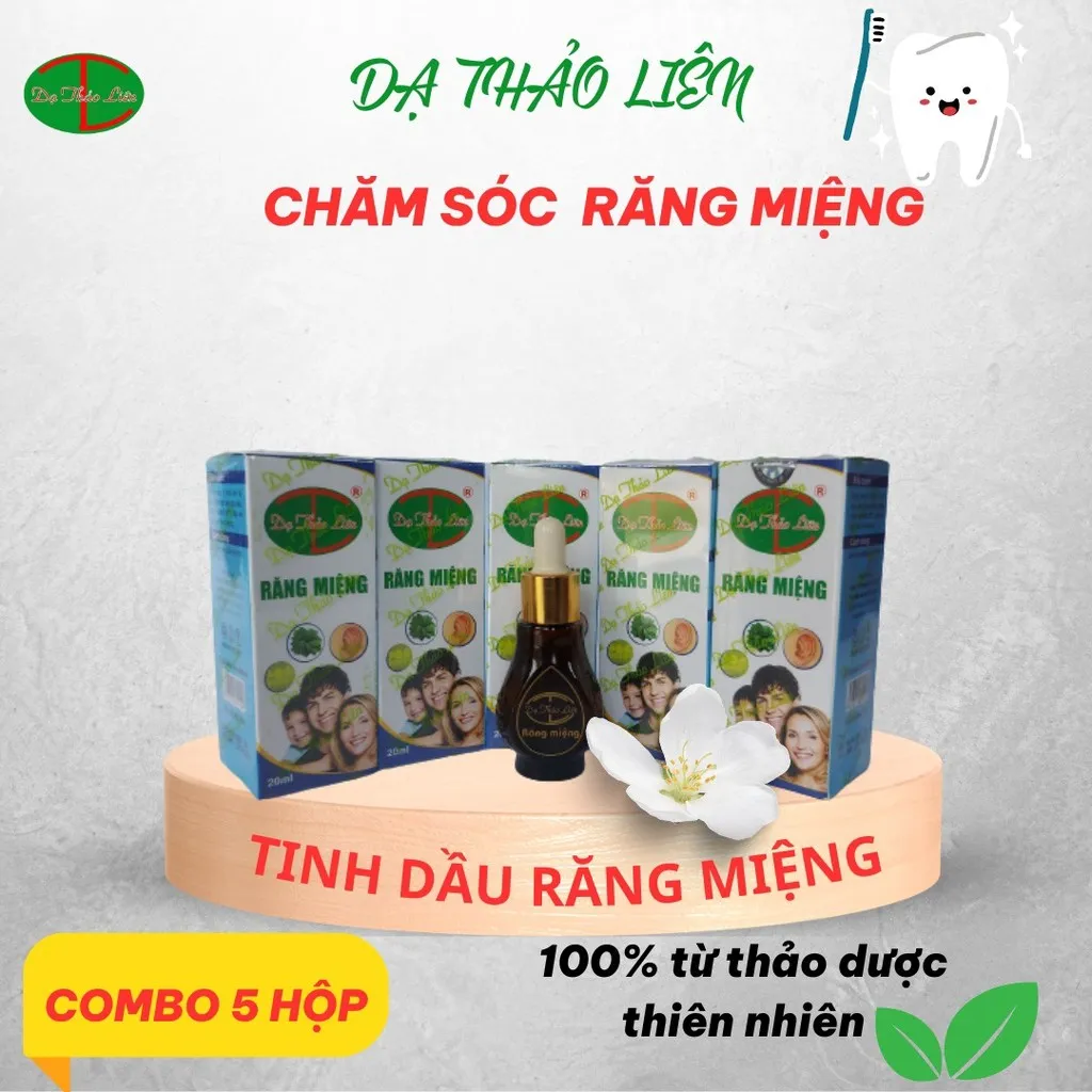 [combo 5 Hộp] Tinh Dầu Răng Miệng 20ml - Dạ Thảo Liên