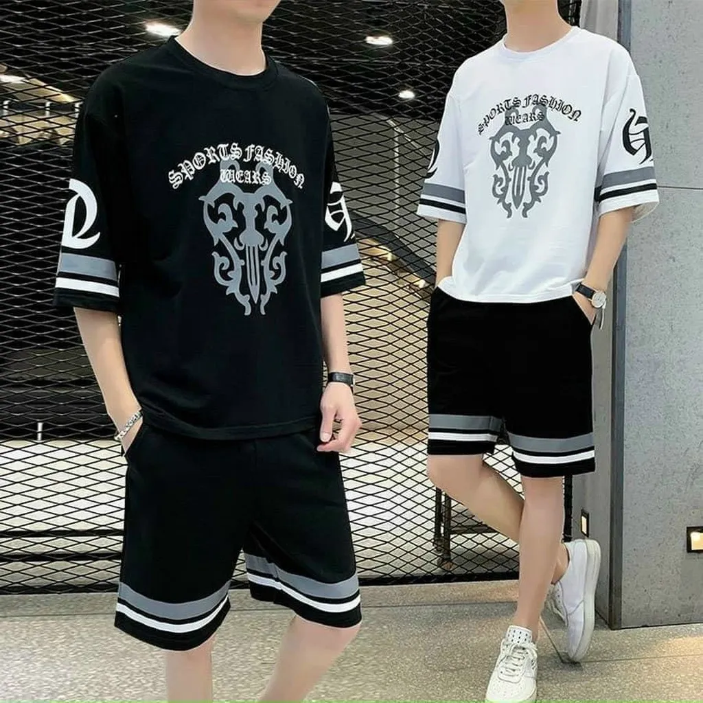 Sét Đồ Bộ Nam Thể Thao Mùa Hè Với Chất Vải Thun Lạnh Co Giãn Họa Tiết Đẹp Thời Trang - Htm Fashion