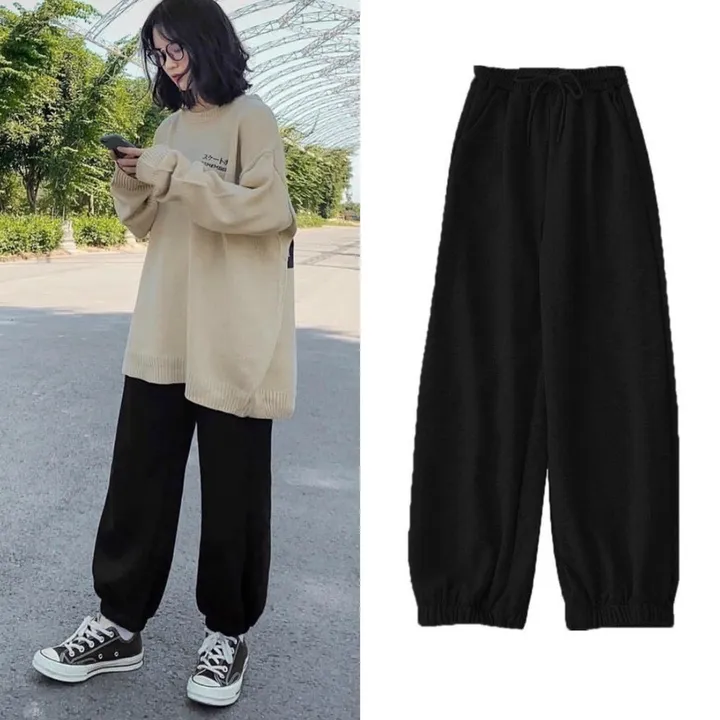Alternative view of Quần Ống Rộng Nam Nữ Jogger Trơn Basic Unisex Ug604 - Nana House