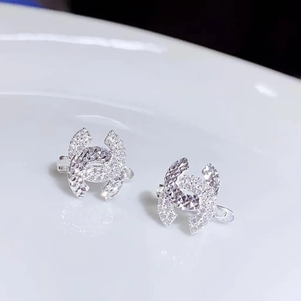 Bông Tai Chữ X Bạc Ý Cao Cấp Có Thẻ Hóa Đơn - Thắng Giang