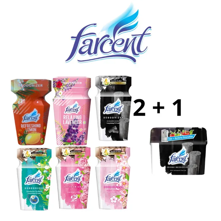 Combo 2 Hộp Khử Mùi 300ml + 50ml Farcent + 1 Hộp Khử Mùi Tủ Lạnh (note Hương Trong Đơn Hàng) - Farcent