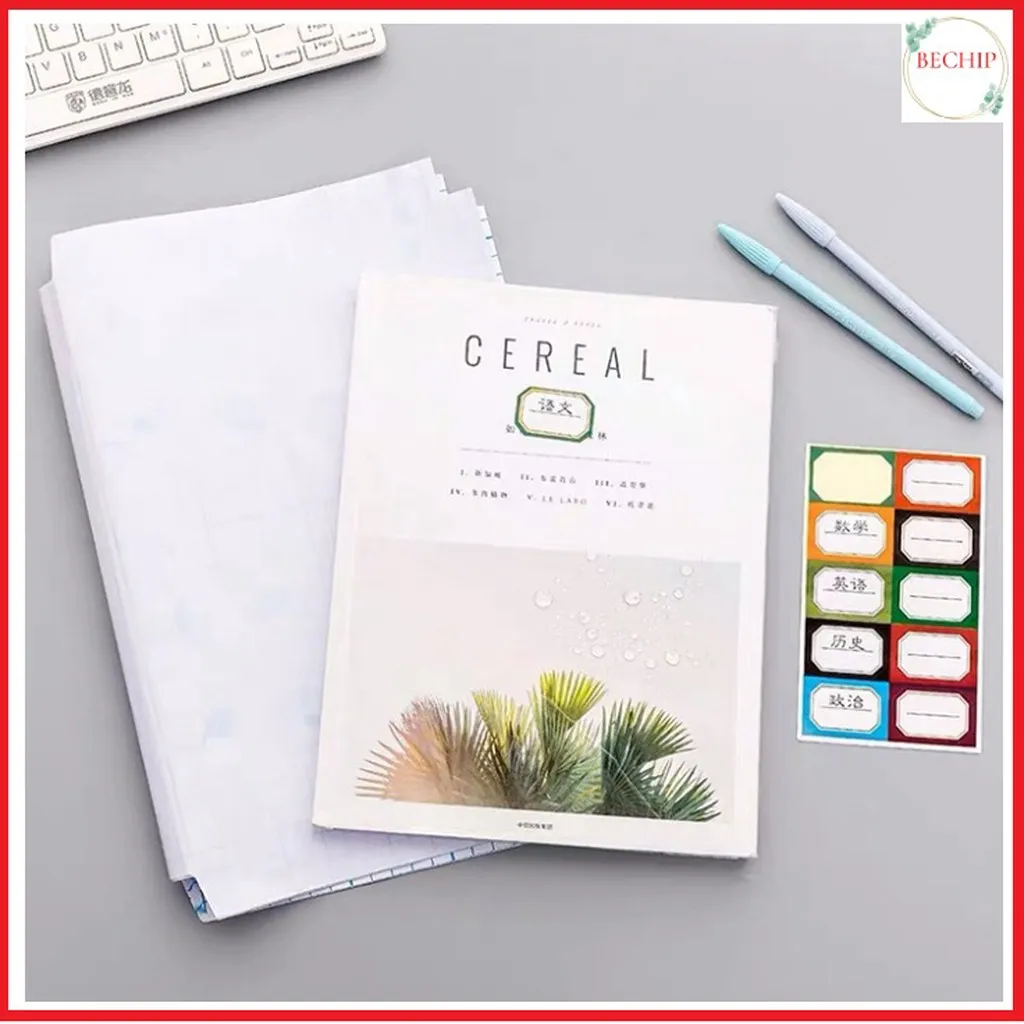 Set 10 Tờ Decal Bọc Sách Vở 3d Chống Thấm Nươc Tặng Kèm 10 Nhãn Dán Ctb222- Bechip