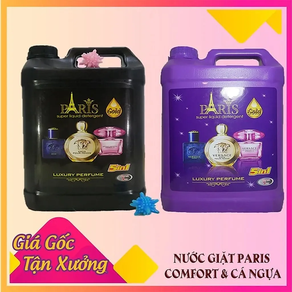 Thùng 4 Can ( 5l/can) Nước Giặt Hương Nước Hoa Đậm Đặc Paris Ctb171 - Bechip