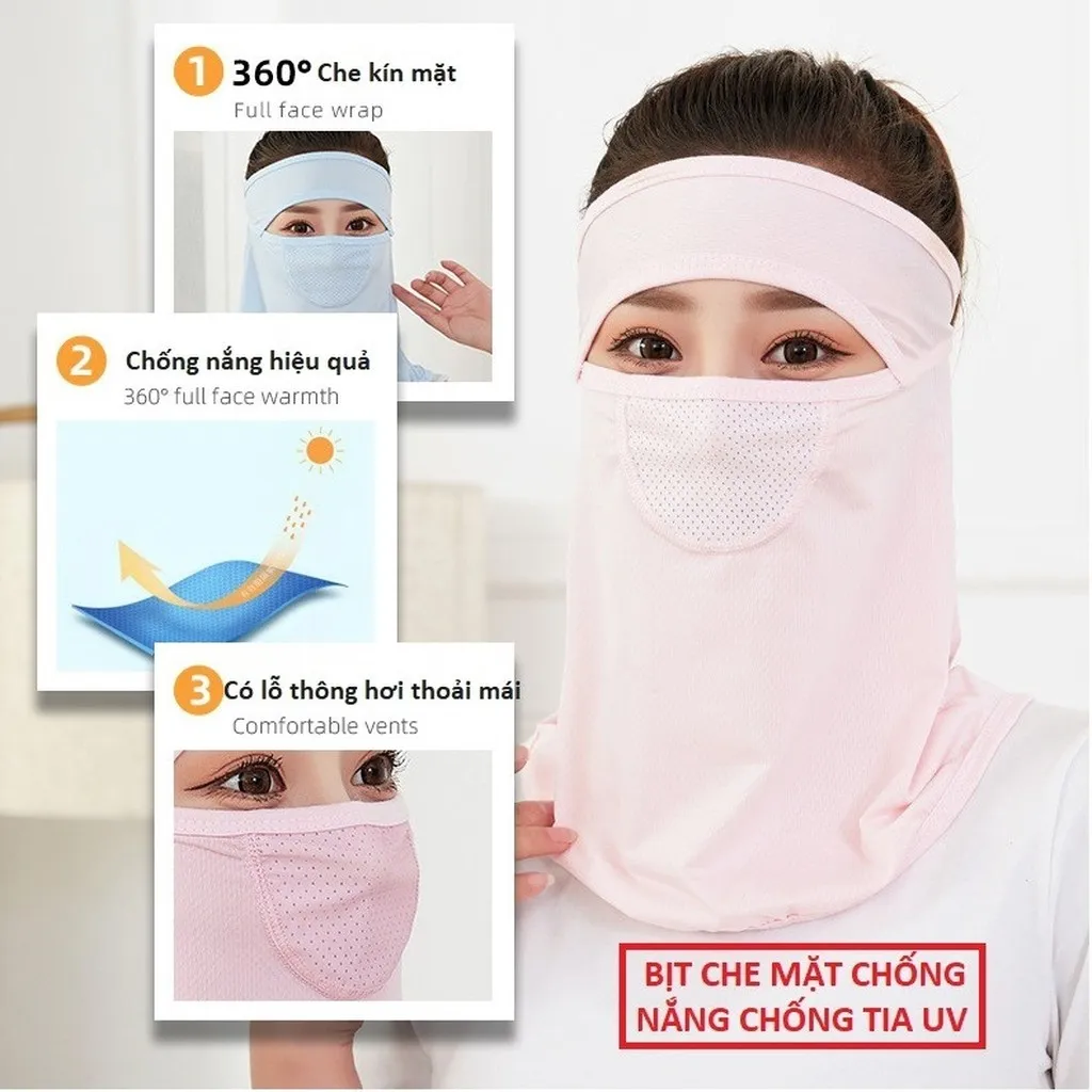 Khẩu Trang Vải Nam Nữ Kín Mặt Bịt Tai Gáy Chống Nắng Hiệu Quả Gd168 - Lady's Passion