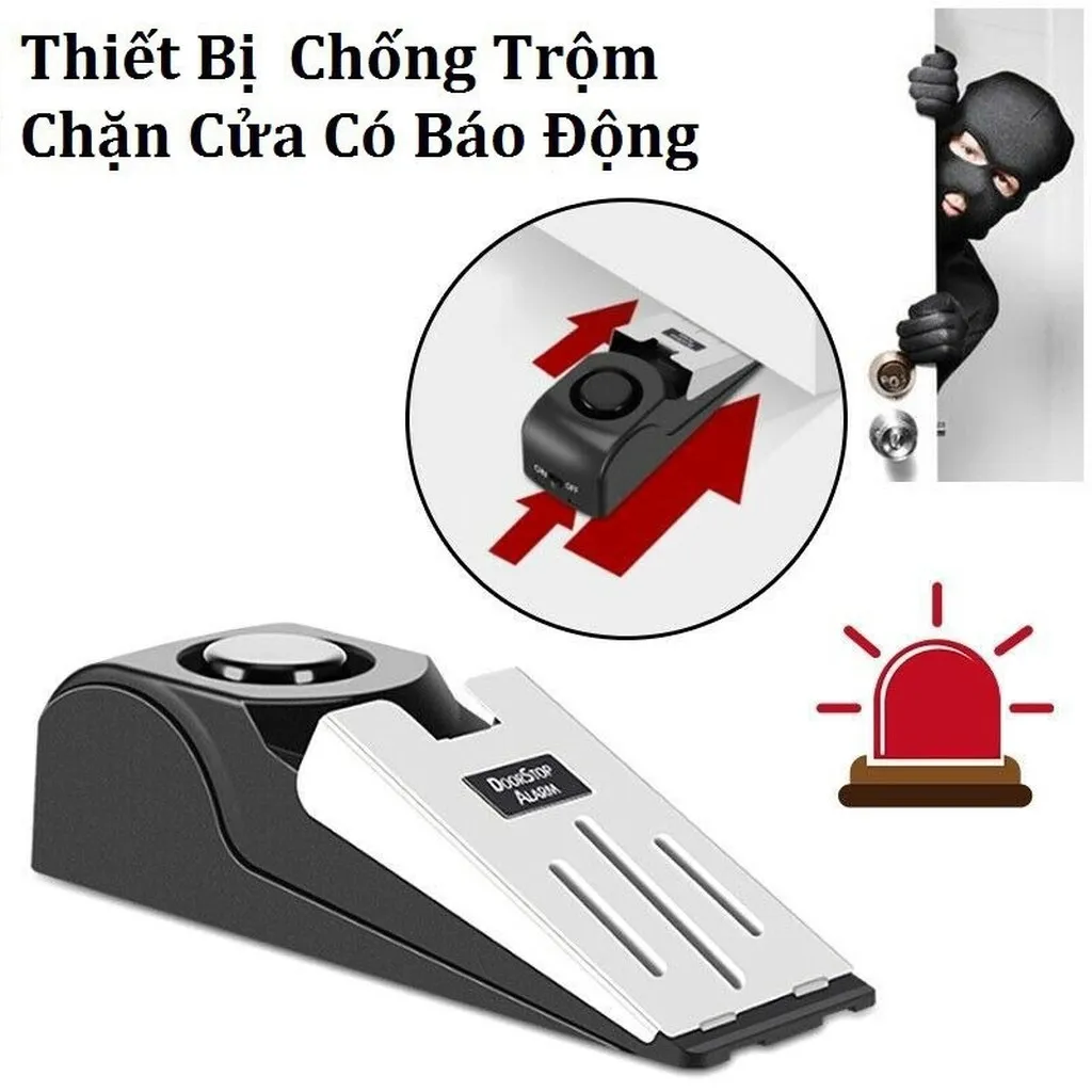 Thiết Bị Báo Động Chặn Cửa Chống Trộm - Silver