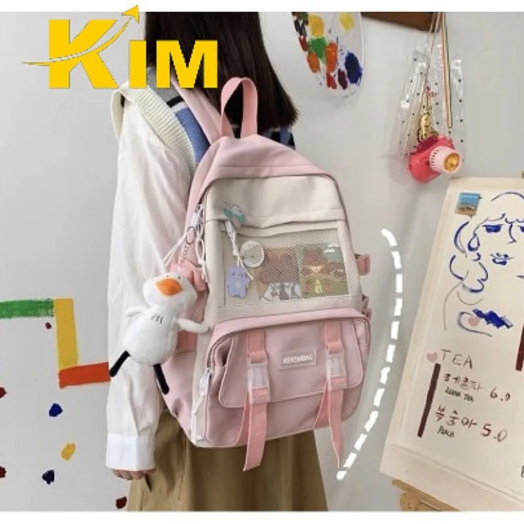 Balo Hộp Vải Phối Lưới Màu Tc09 - Kim