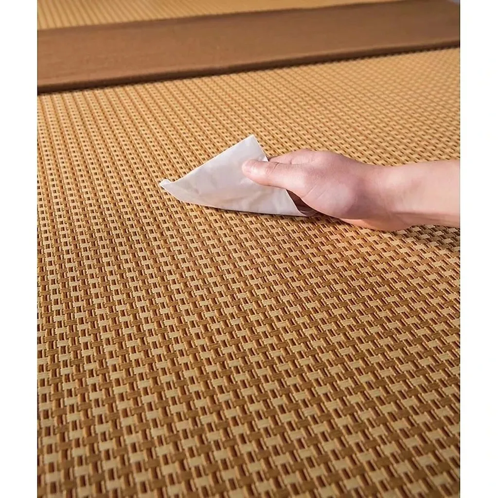 Alternative view of Chiếu Mây Điều Hòa Mây Hoa Long, Viền Lụa Cao Cấp, Tặng Kèm 2 Vỏ Gối Ctb229 - Bechip