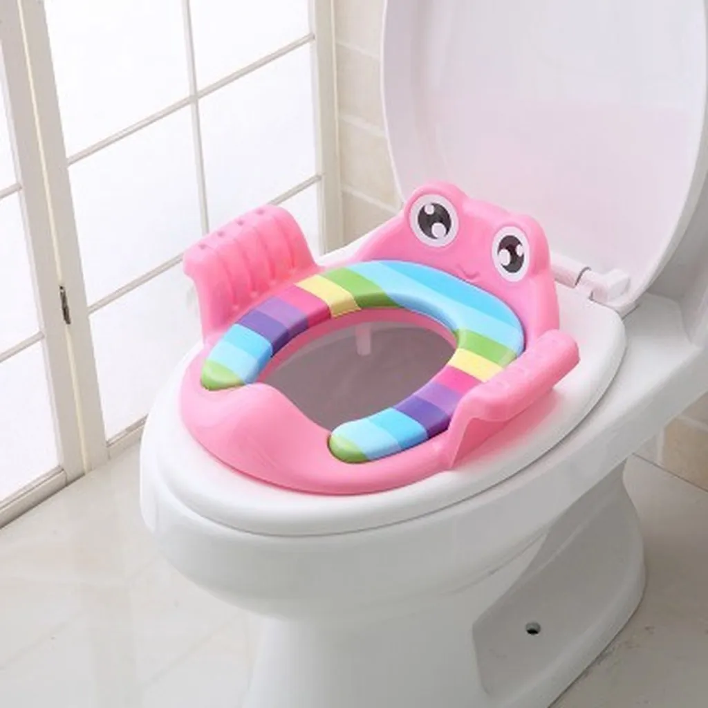 Dụng Cụ Thu Nhỏ Bồn Cầu Cho Bé Hình Chú Ếch Có Tay Vịn - Gdn