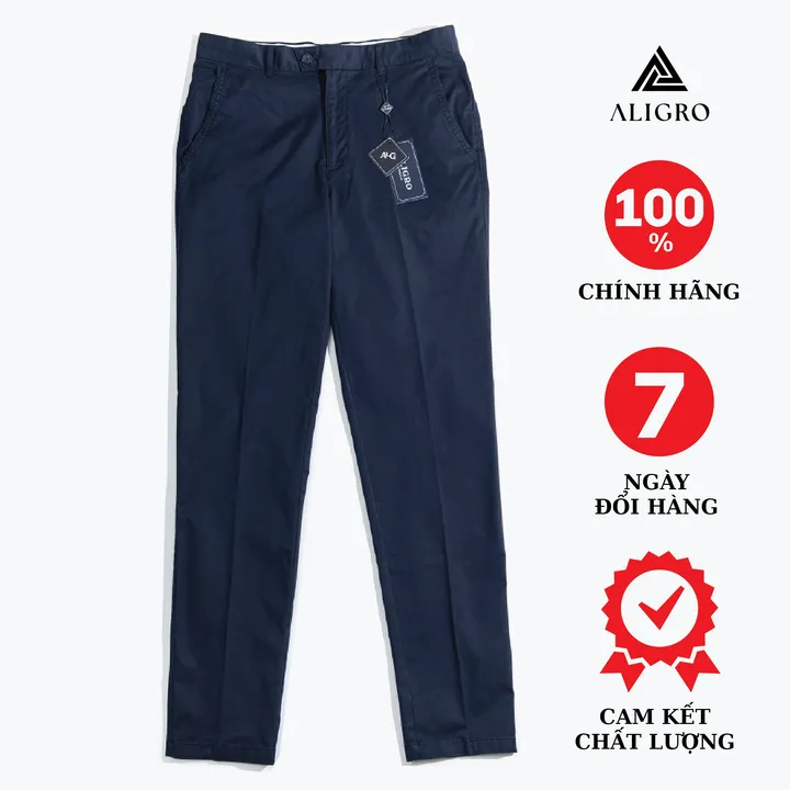 Quần Kaki Nam Màu Navy Algk048 - Aligro