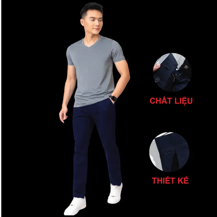 Alternative view of Quần Kaki Nam Màu Navy Algk048 - Aligro