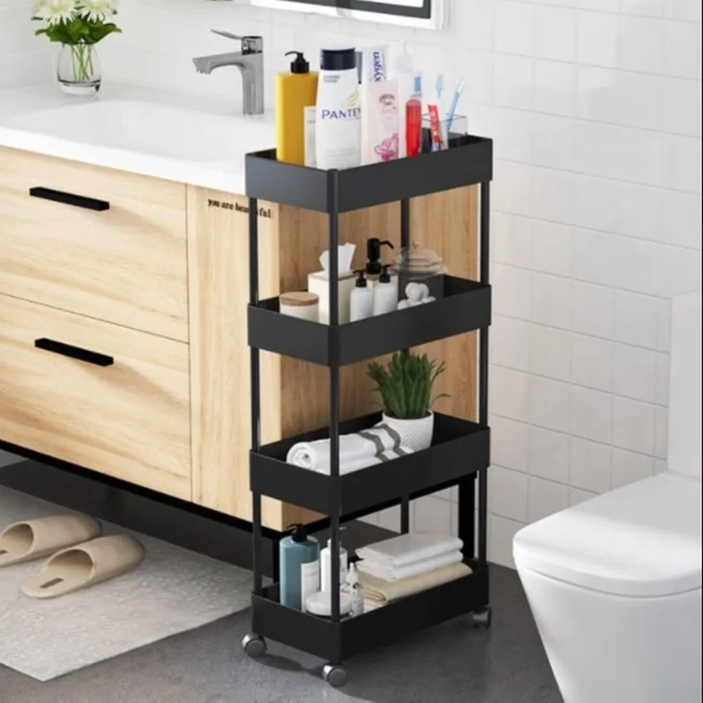 Kệ Đựng Đồ Đa Năng 4 Tầng Nhựa Abd Có Bánh Xe Di Chuyển - Gdn