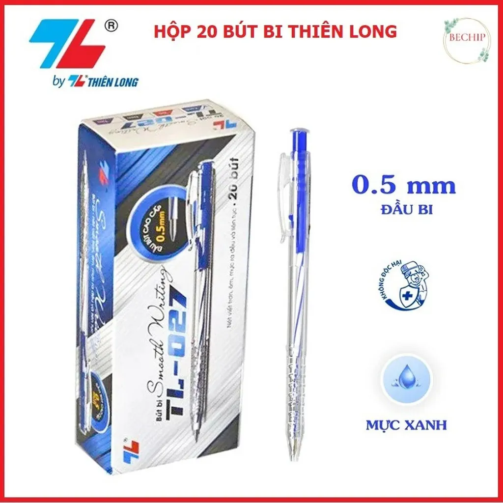 Hộp 20 Bút Bi Thiên Long Tl-027 0.5mm Ctb234 – Bechip