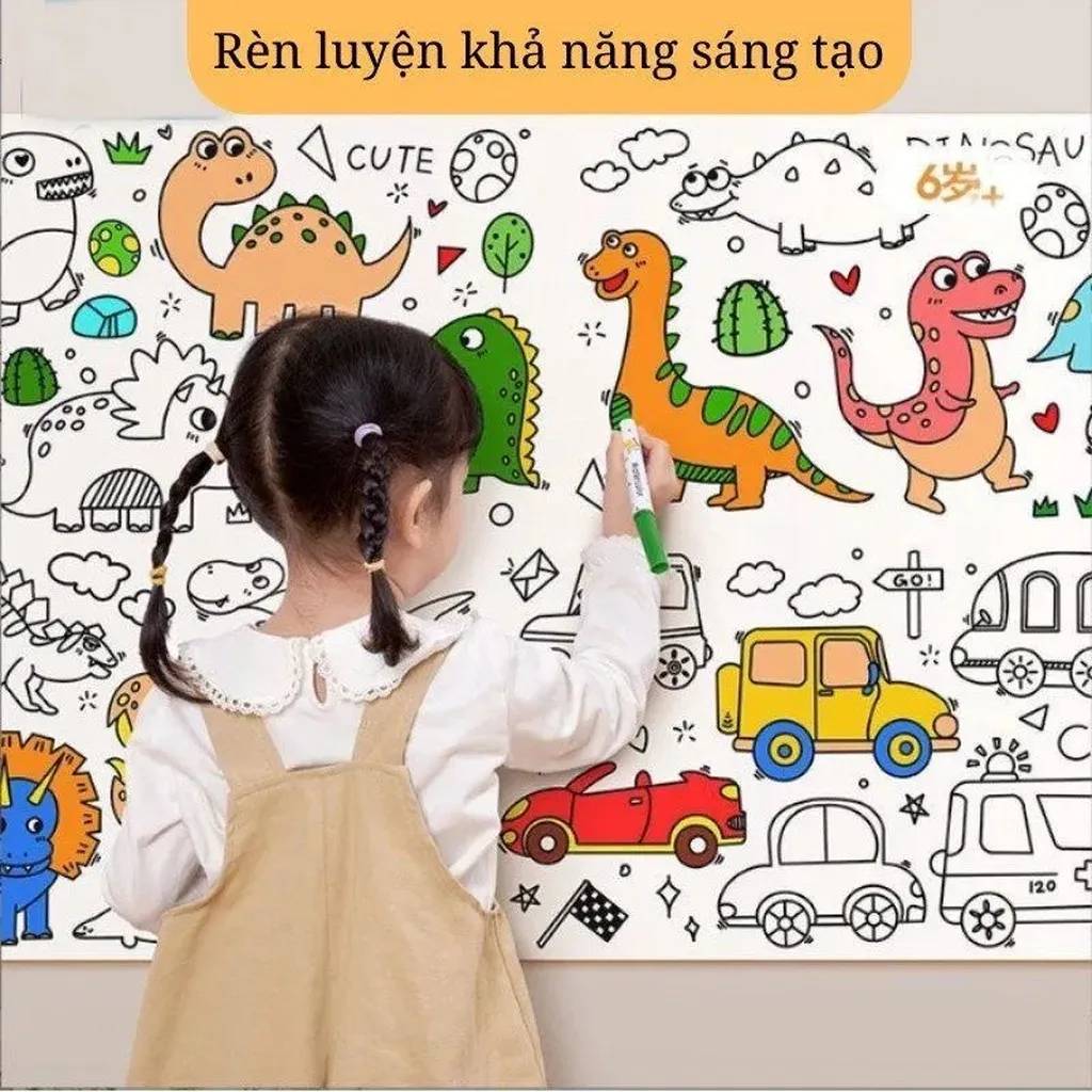 Alternative view of Cuộn Tranh Tô Màu 3m X 30cm Cho Bé - Su