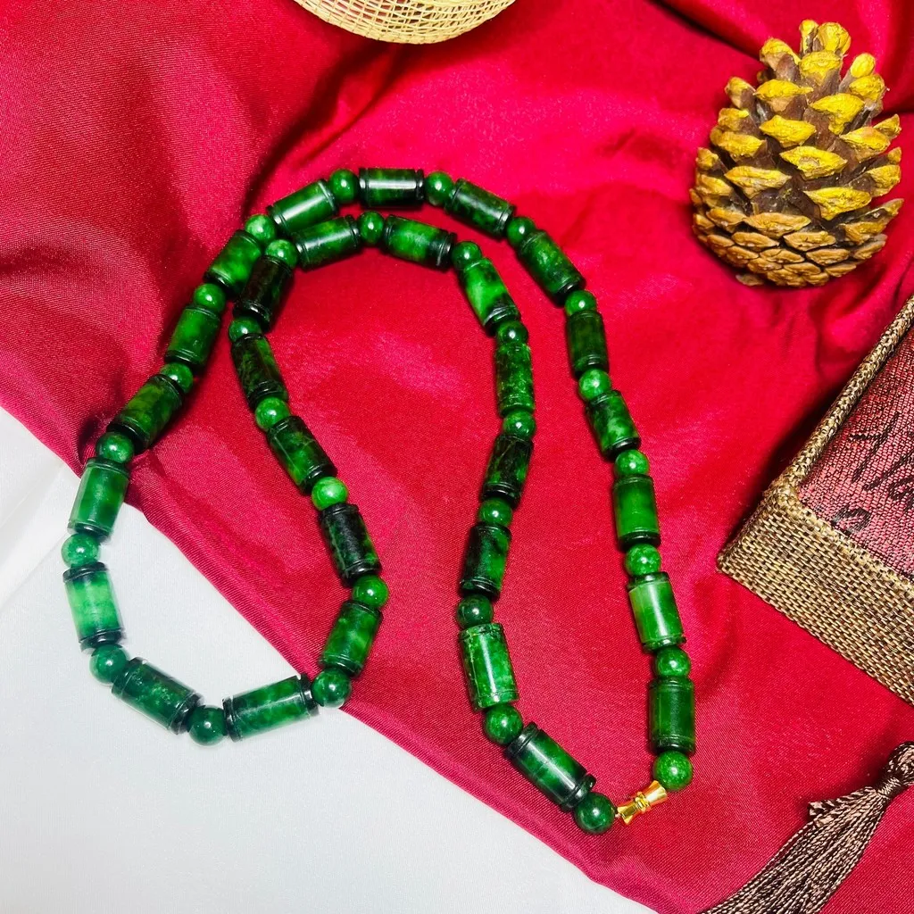 Vòng Cổ Lu Thống Ngọc Cẩm Thạch Sơn Thủy Thủy Thiên Nhiên - Thắng Giang