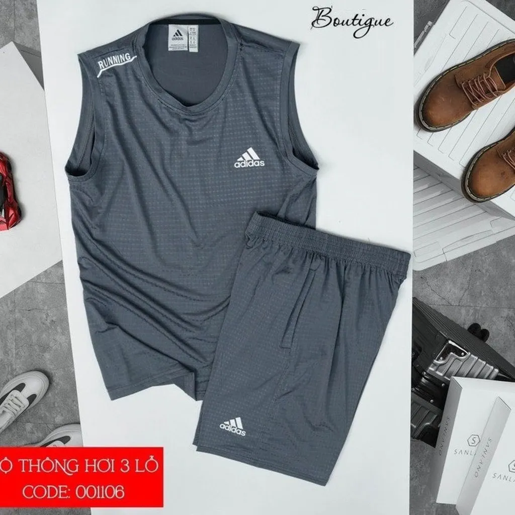 Alternative view of Bộ Thể Thao Nam Tank-top Chất Liệu Vải Thun Lạnh Vân Chìm - Men’s Style
