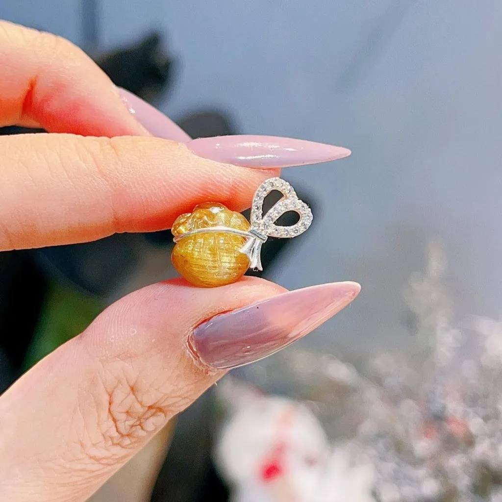 Mặt Dây Chuyền Thạch Anh Tóc Bọc Bạc Ta Cao Cấp - Thắng Giang