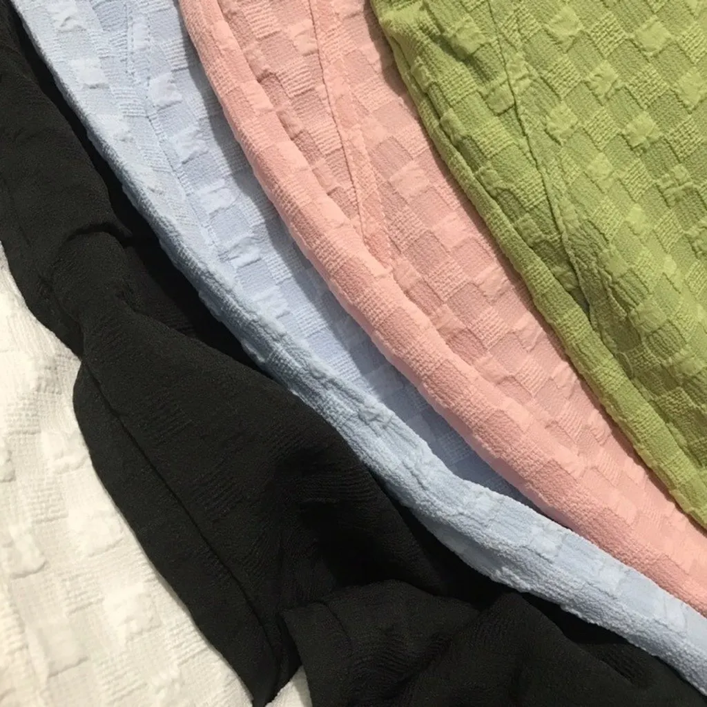 Alternative view of Quần Ống Rộng Dập Họa Tiết Caro Chất Xốp, Siêu Hack Dáng Sldcq88 -diepchi Fashion