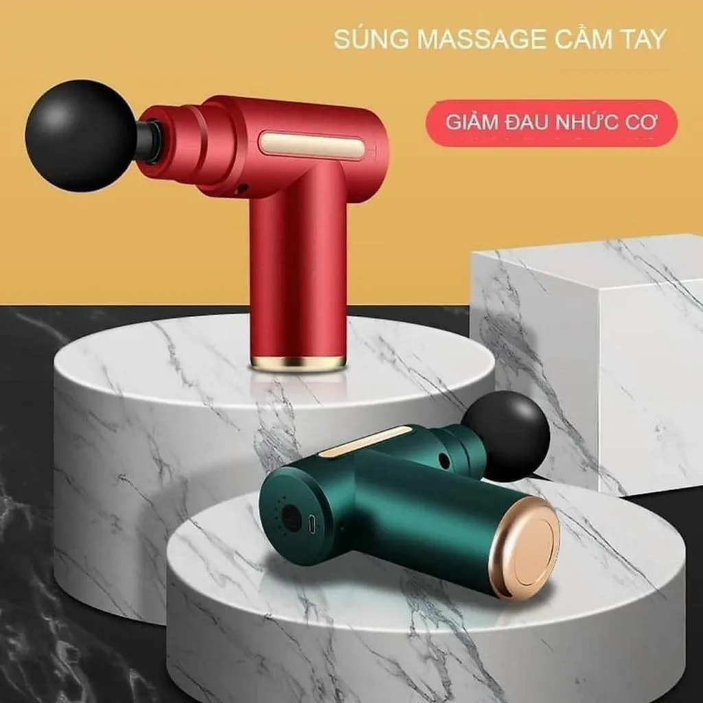 Alternative view of Súng Massage, Máy Massage Cầm Tay Đa Năng Trị Liệu 4 Đầu, 6 Chế Độ Cao Cấp Massage Gun Ctb246 - Bechip