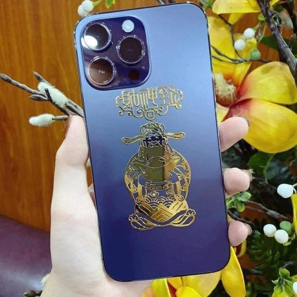 Miếng Dán Điện Thoại Thần Tài May Mắn - Thắng Giang