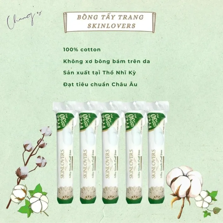 [ Tặng 1 Miếng Mặt Nạ ] Combo 5 Gói Bông Tẩy Trang 100% Bocoton 120+30 Miếng - Skinlovers