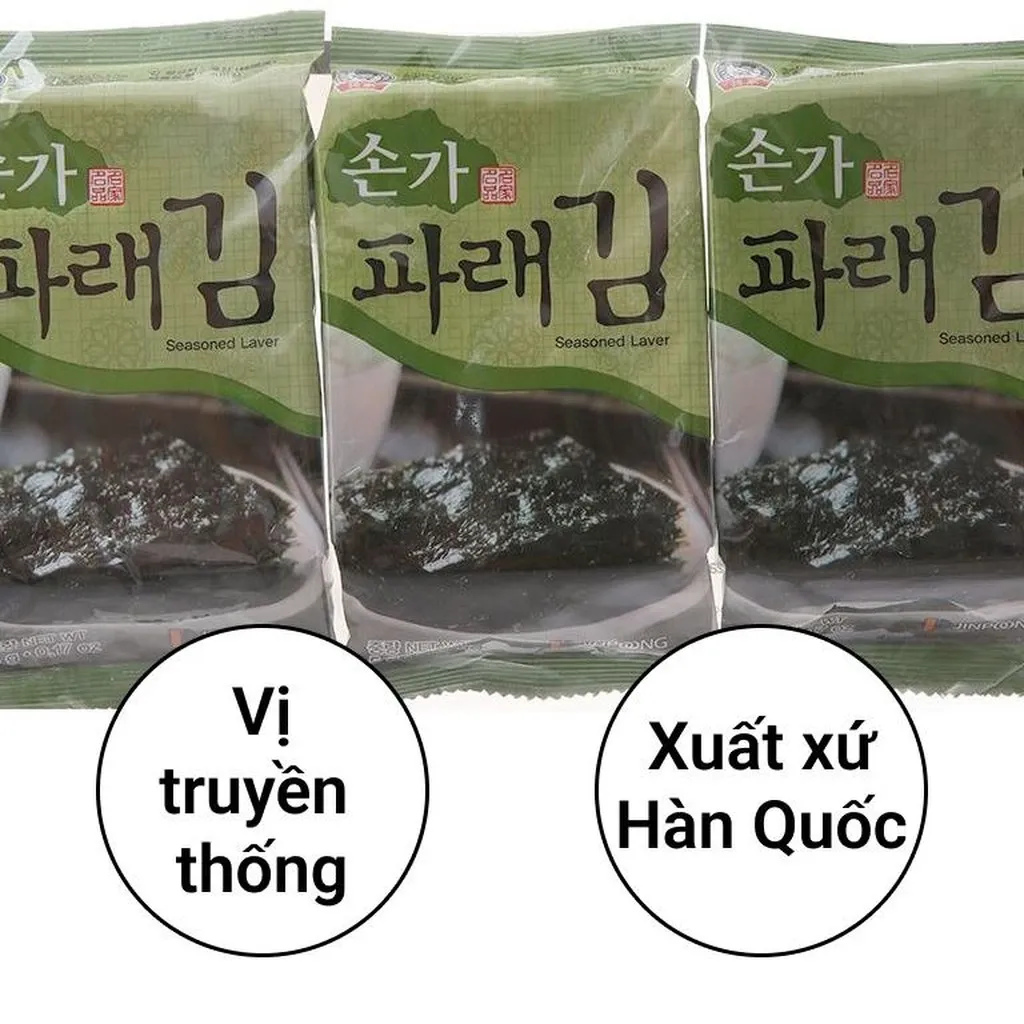 Lốc 3 Gói Rong Biển Ăn Liền Godbawee Green Sonka 5g - Gdn