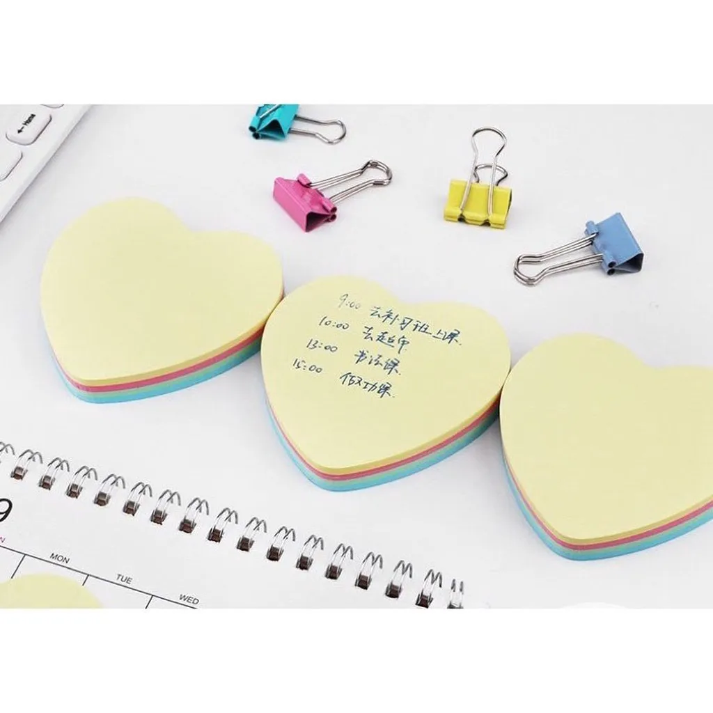 Giấy Ghi Chú Hình Trái Tim 4 Màu Pastel - Gdn