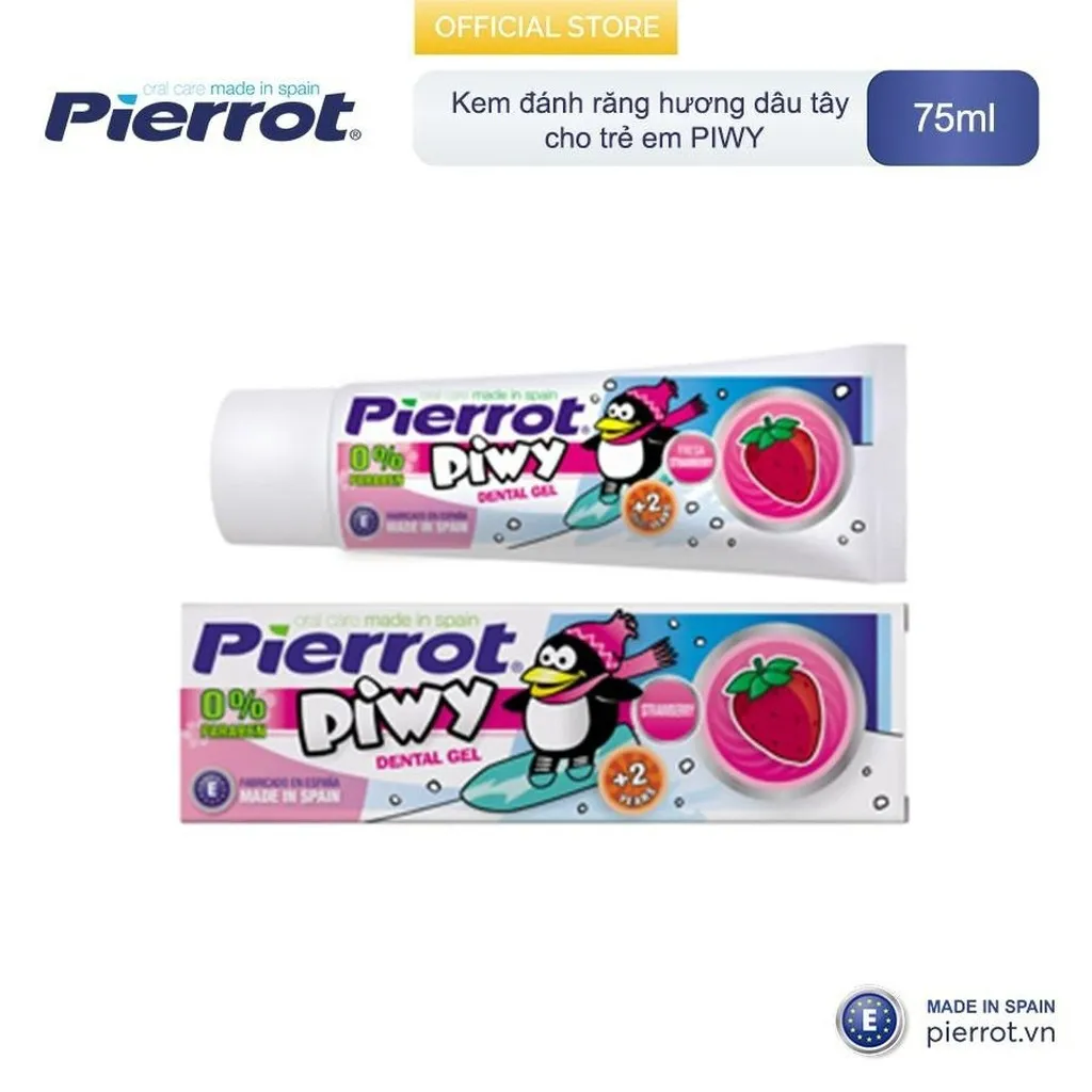 [ Mua 2 Tặng 1 Bông Tăm ] Gel Đánh Răng Trẻ Em Piwy 75ml-pierrot