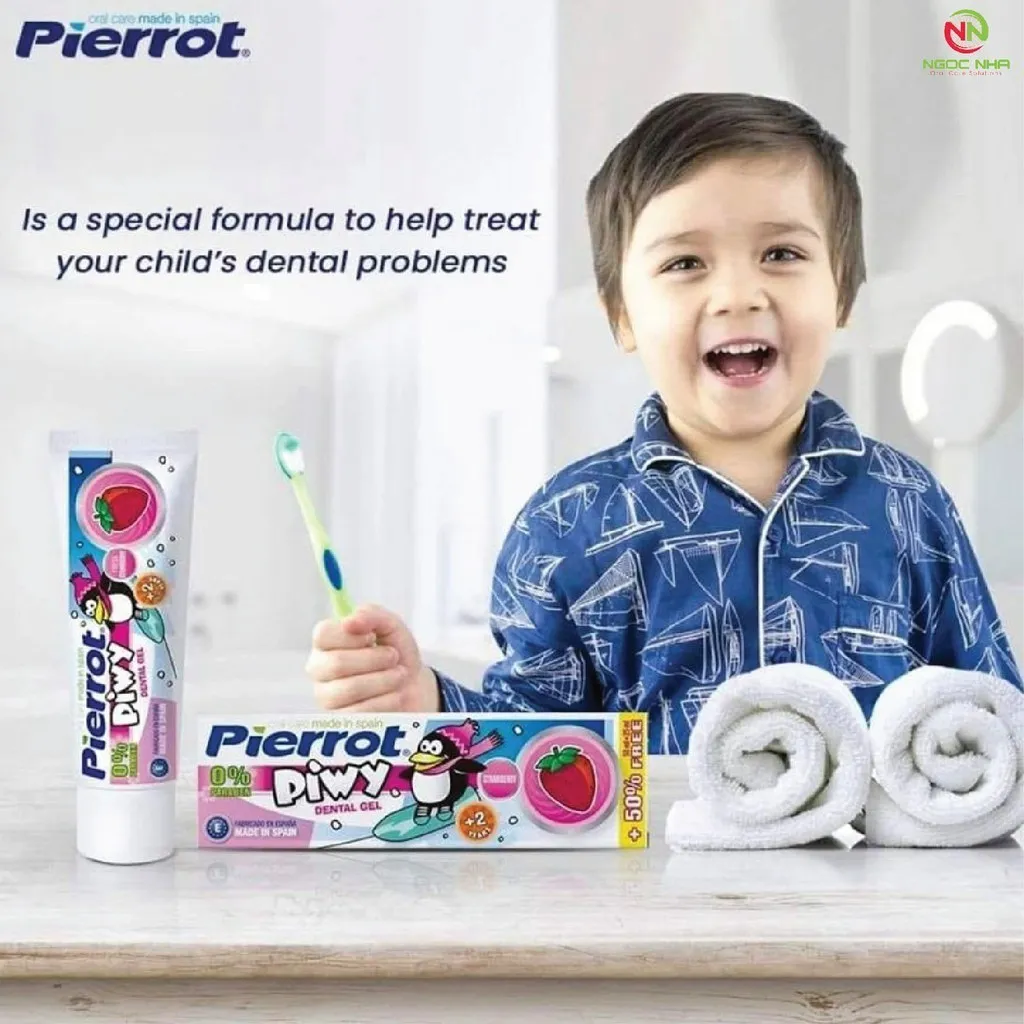 Alternative view of [ Mua 2 Tặng 1 Bông Tăm ] Gel Đánh Răng Trẻ Em Piwy 75ml-pierrot