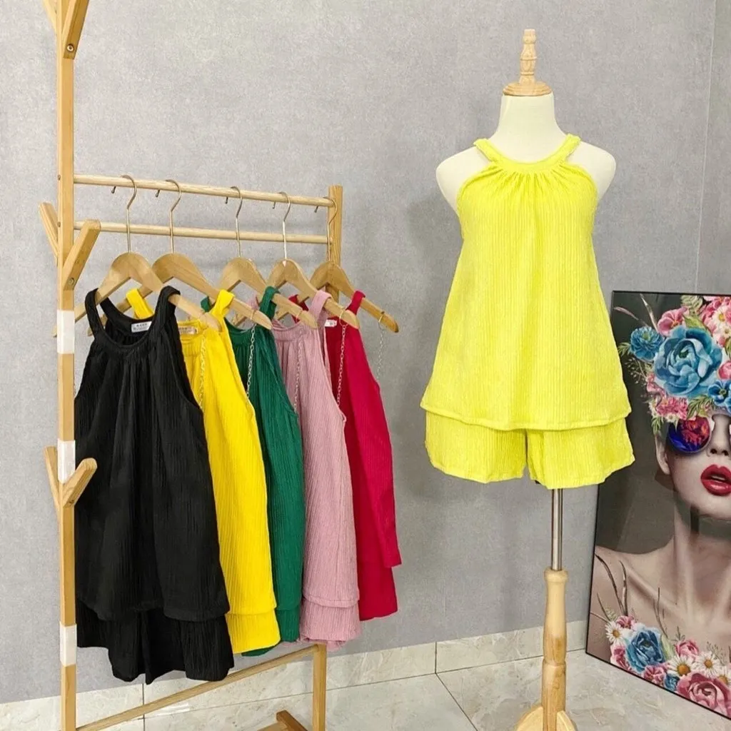 Set Đồ Bộ Nữ Áo Cổ Yếm Quần Đùi Tiểu Thư Xinh Xắn - Be Yourself