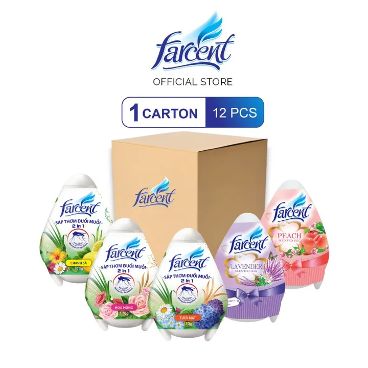 Thùng 12 Hộp Sáp Thơm Hình Trứng Farcent 170g - Farcent